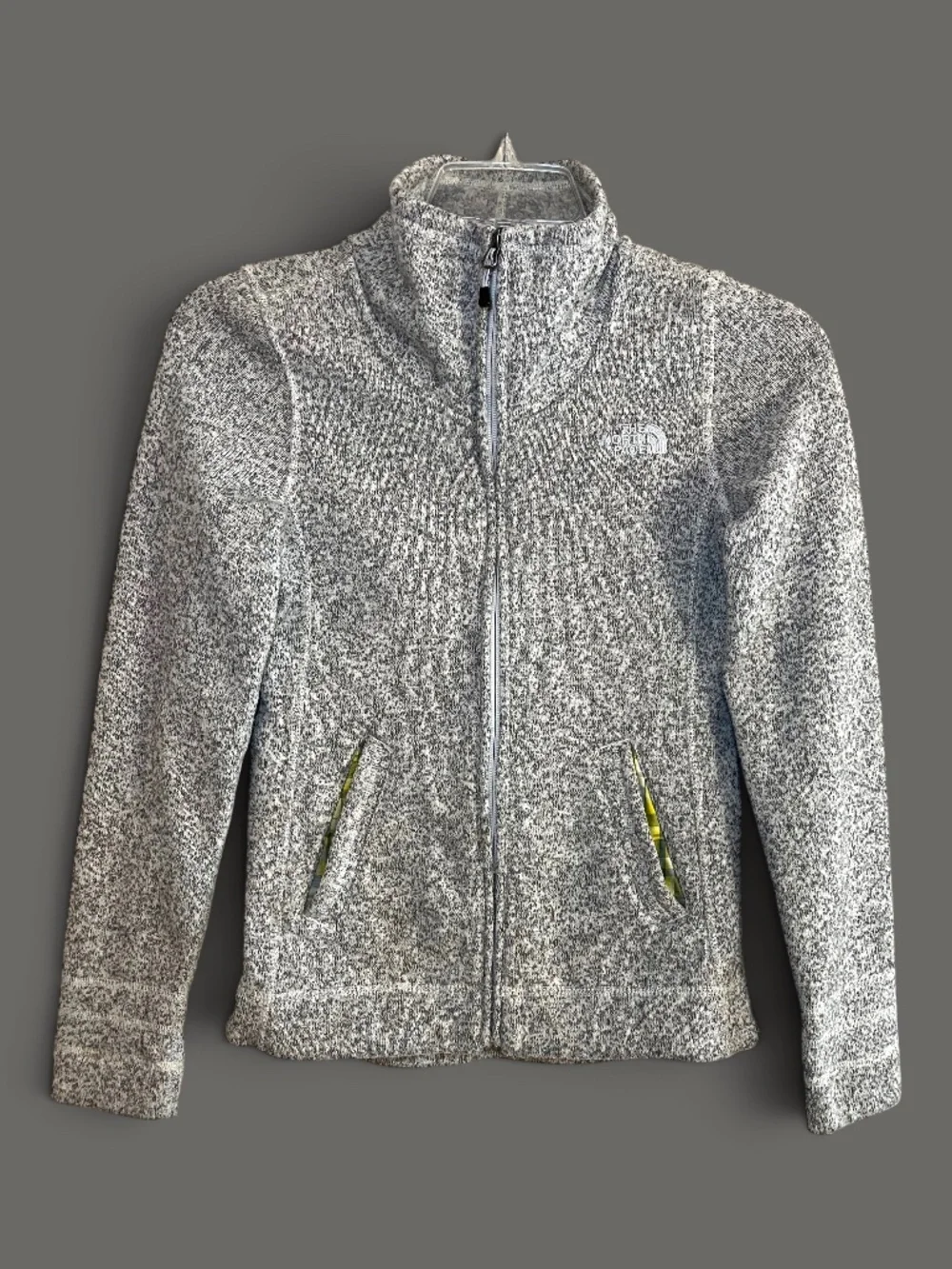 The North Face Heather Gray Crescent Full Zip Sweater Fleece Size XS